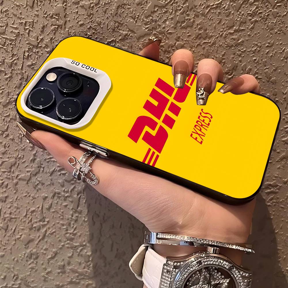 D-DHL-L Logo Color Phone Case For iPhone 17 16 15 14 13 12 11 Pro Max Plus Pro Shell