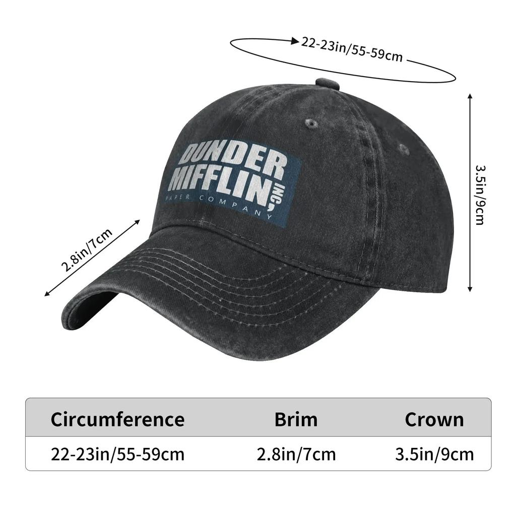 The Office Dunder Mifflin Paper Company Men Women Baseball Caps  Washed Hats Classic Outdoor Activities Adjustable Snapback Cap