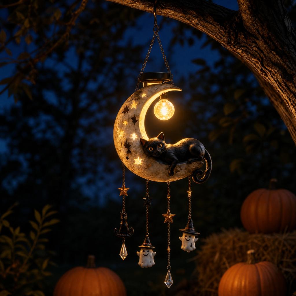 Moon and Hanging Decorative Light for Outdoor Garden Patio