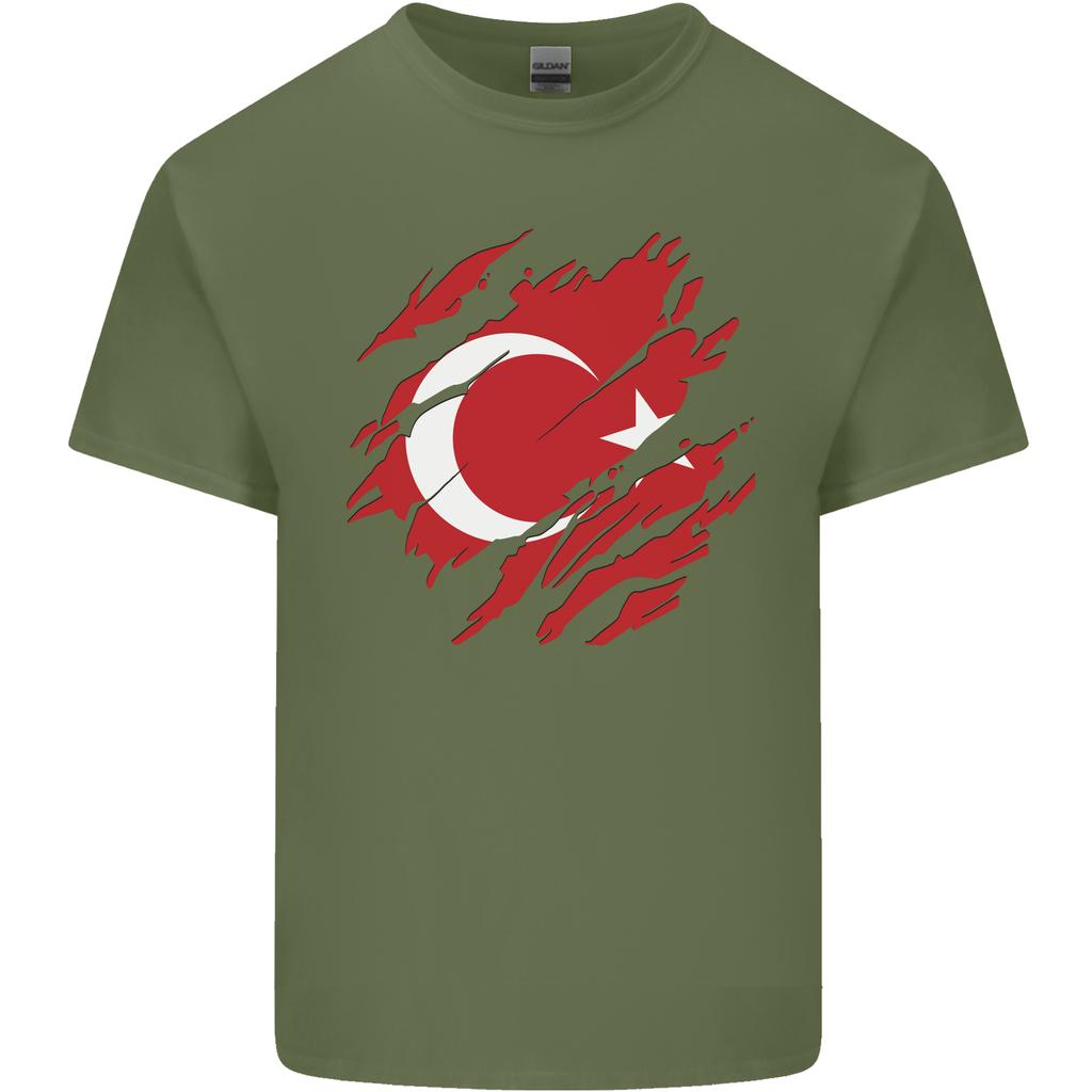 Torn Turkey Flag Turkish Day Football Unisexs Light Cotton Tshirt