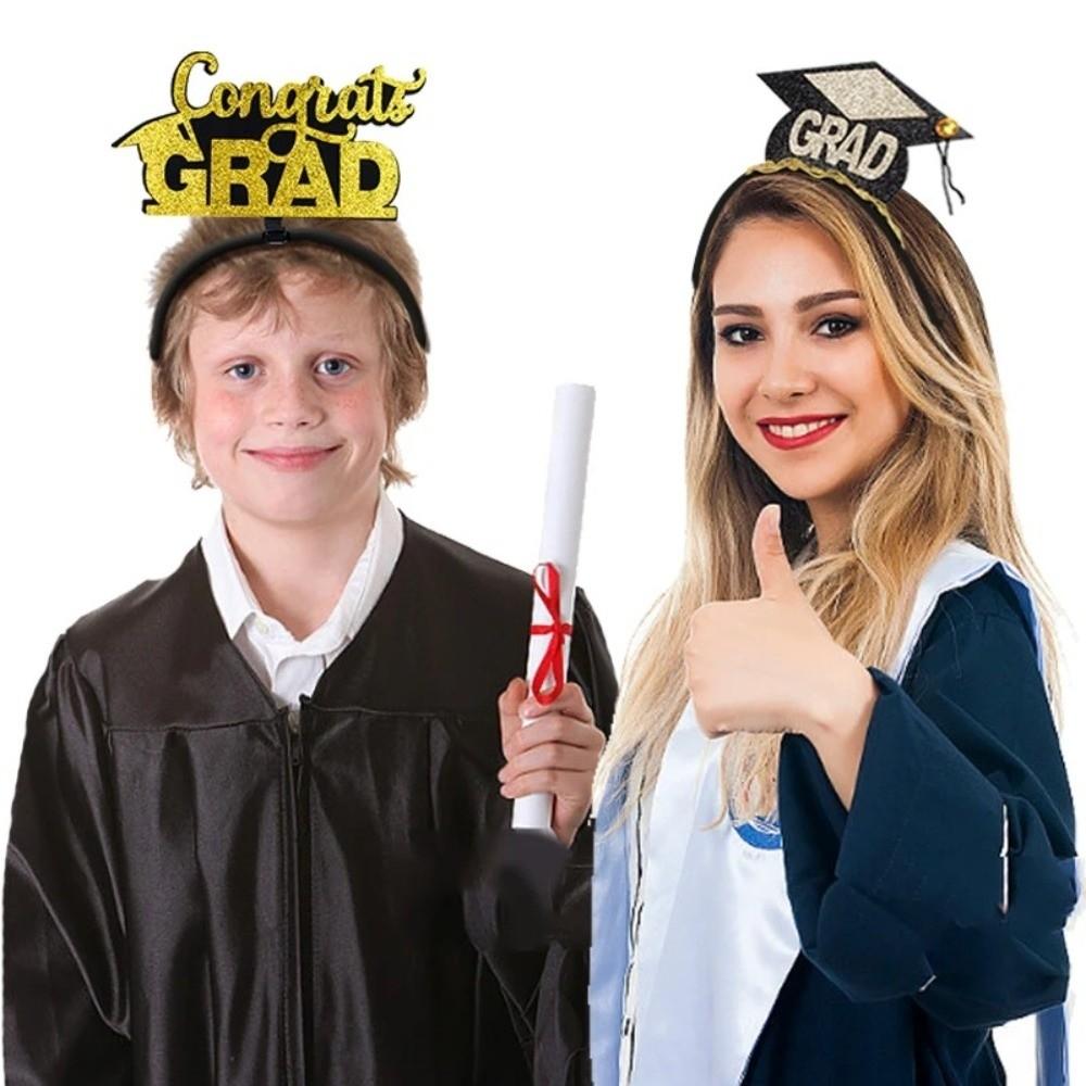Celebrate Graduation Cap Headband Non-slip Graduation Hat Hairband  Elementary School