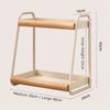 Double-Layer Seasoning Stand Solid Wood Kitchen Organizer Condiment Storage  Home Rack