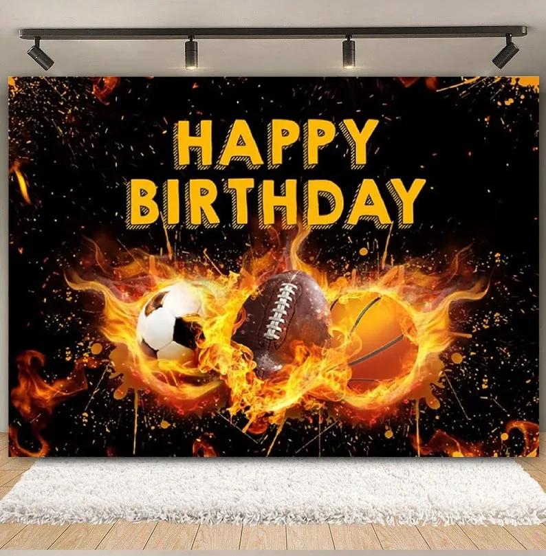 Boy's birthday party, basketball court theme, background decoration, passionate sports meet, photography props, posters, banners