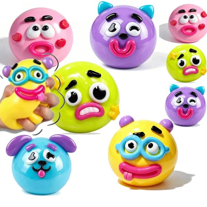 Nuevo -Smushers Squishy, Juguete Squishy Cara de Perro Intercambiable Curiosidades, Suave Moldeable Lindo Rebote Lento Juguete para Apretar Diversión para Adultos Regalos Juguete-