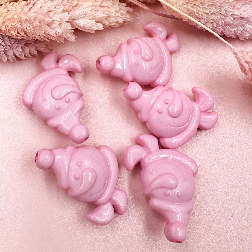 High Quality Snowman Beaded Materials Acrylic Accessories DIY Jewelry Accessories For Bracelet Earring Making 5pcs Christmas Jewelry Beads 23.5*32mm