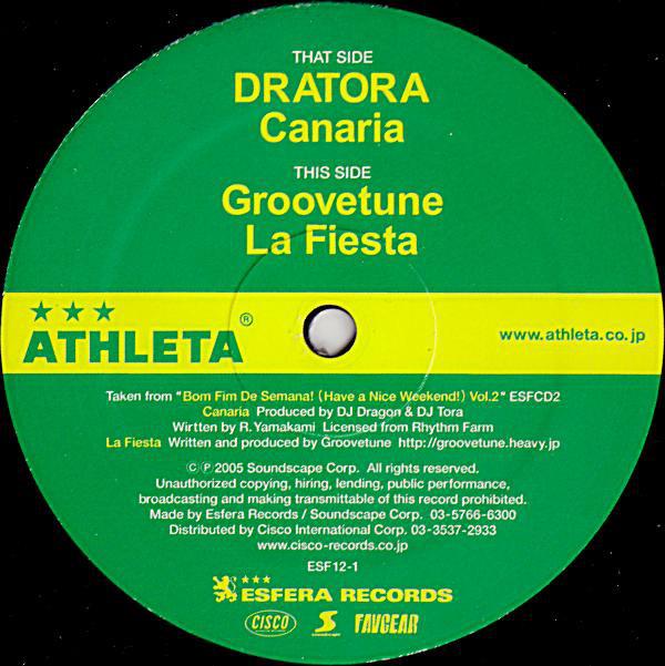 

12inch Record DRATORA / GROOVETUNE - Canaria / La Fiesta ESF121 ESFERA 2005 Japan Dance & Electronica Used