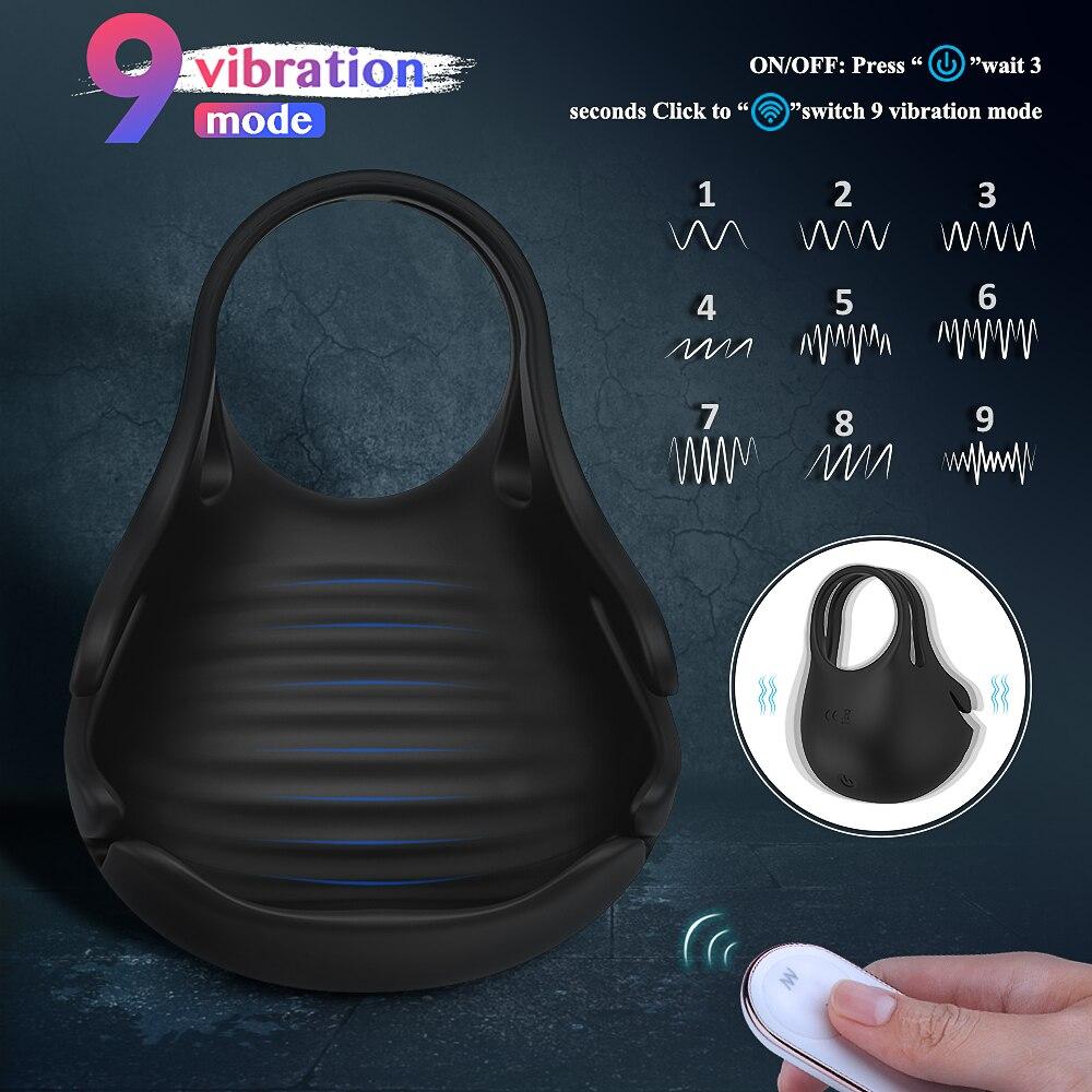 Penis Hoden Vibrator Massager Sex Spielzeug für Männer Verzögerung Ejakulation Männlich Drahtlose Fernbedienung Übung Ei Hodensack Stimulator