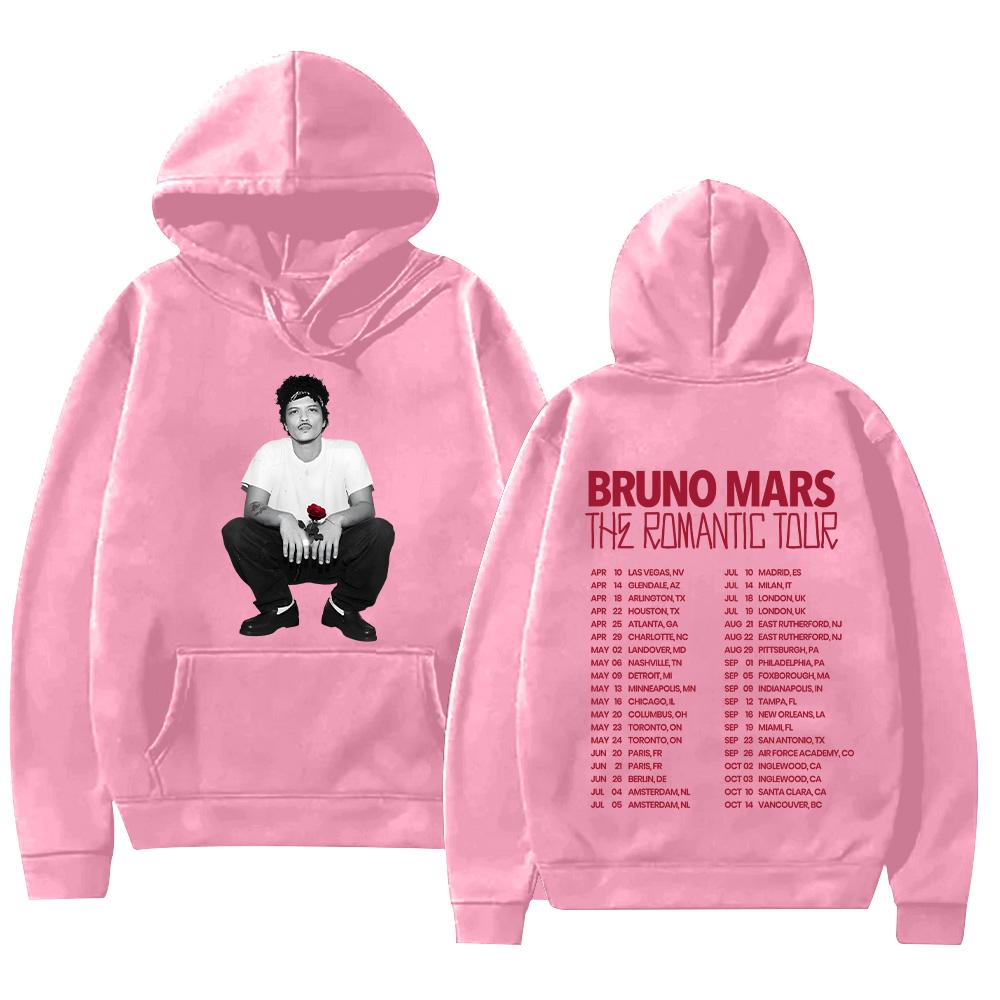 Romantické mikiny s kapucí Růže Bruno Mars Mikina The Romantic Tour Retro Grafické oblečení Móda Ženy Muži Ležérní Y2K Pulovr Párové sladěné oblečení