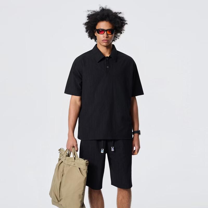 Men's Summer Casual Lapel Short Sleeve & Shorts Set