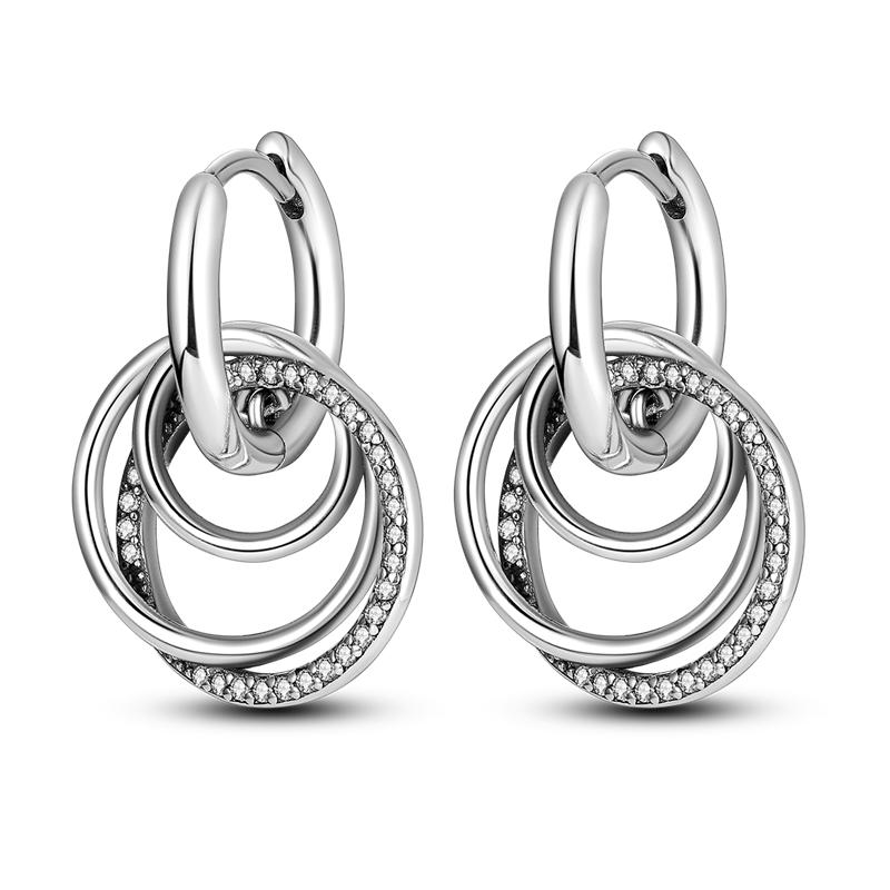 Sales100 % S925 Sterling Silber Sterne Mond Herzförmige Frauen Ohrringe Fit Original Ohrringe Hochzeit Edlen Schmuck Geschenke