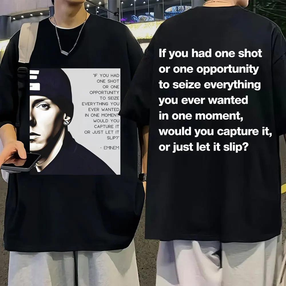 Rapper Eminem Musikalbum T-Shirt Welttournee Geschenk für Fan T-Shirt Männer Frauen Baumwolle Kurzarm Baumwoll-T-Shirt Tee Kleidung Oberteile
