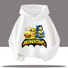 Kids Hoodie The Minions Cartoon Character Walking Print Long Sleeve Sweatshirt Autumn Winter Casual Sport Pullover Tops for Daily Outdoor Activities