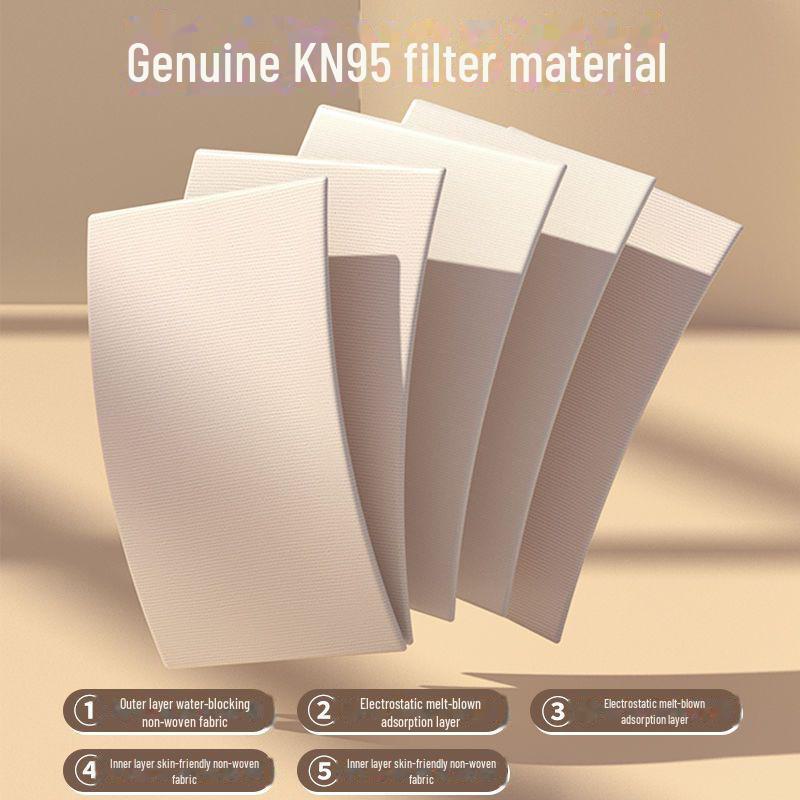 Morandi Color 3D KN95 Adult Mask, Four-Layer Disposable with Ear Loops, Individually Packaged