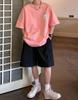 Short Summer Bear Loose Autumn Loose Bullet [Bligo] Men's T-shirt, Sleeve, Cotton, Clothes, Pattern, Plain, Cute, Fit, Casual, Tops, Popular, Spring,