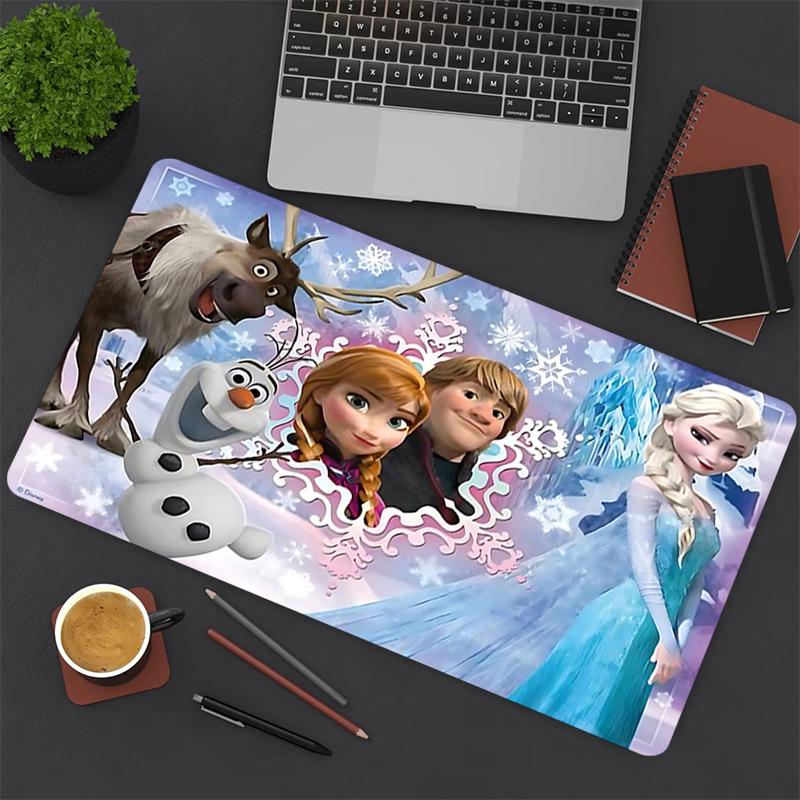 1Pc Frozen Friends Adventure Gaming Mouse Pad Keyboard Desk Mat Non-slip Rubber Lock Edge Waterproof Computer Mousepad for Office Home Decor Ey117
