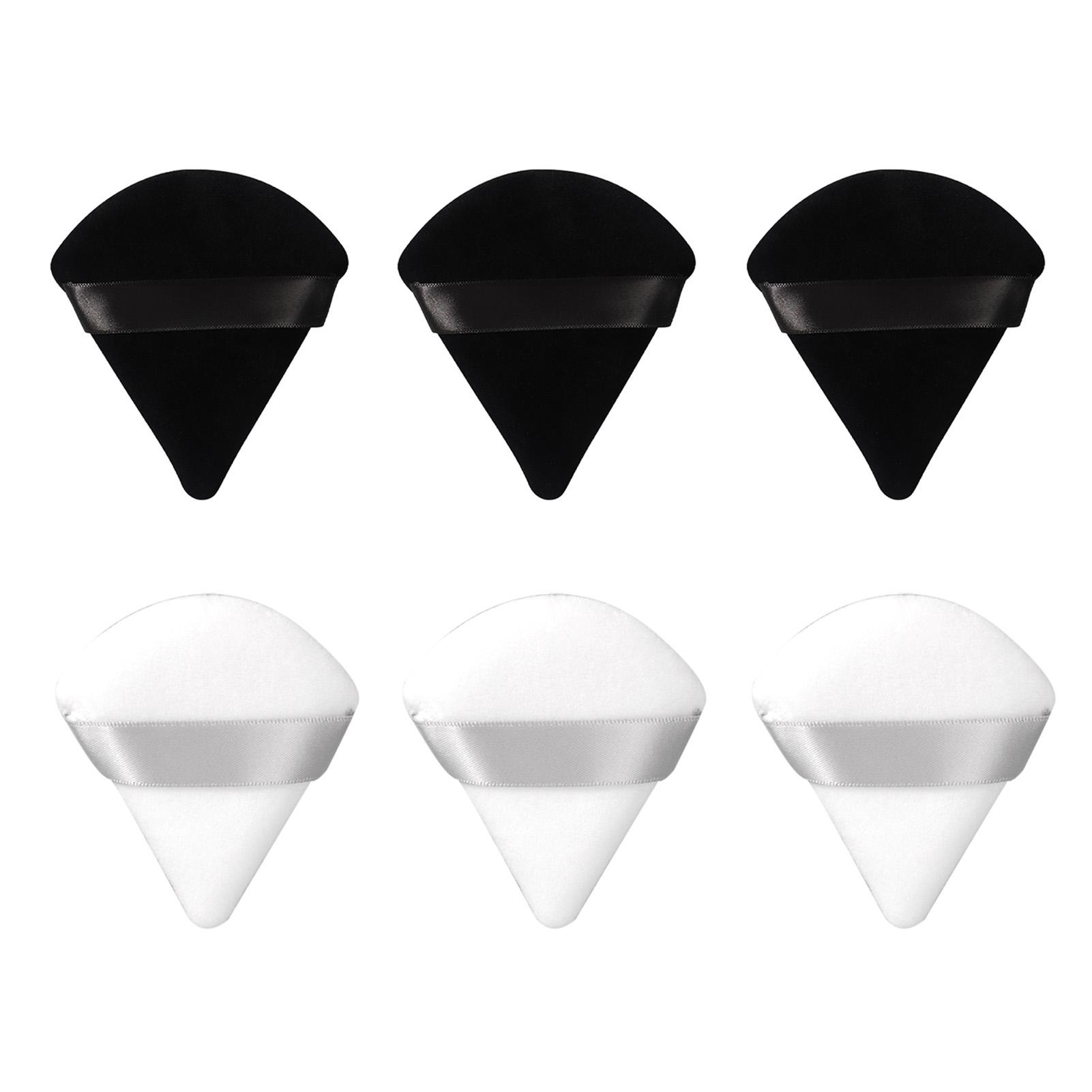 

6 шт. Треугольная пуховка для пудры Высокой плотности Флок Короткий штапель Супермягкий Треугольный макияж Воздушный