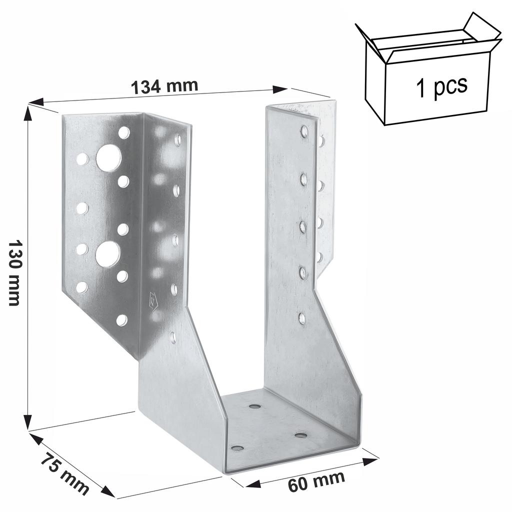 Beam hanger WB62 60x130x75x2.0 (1)
