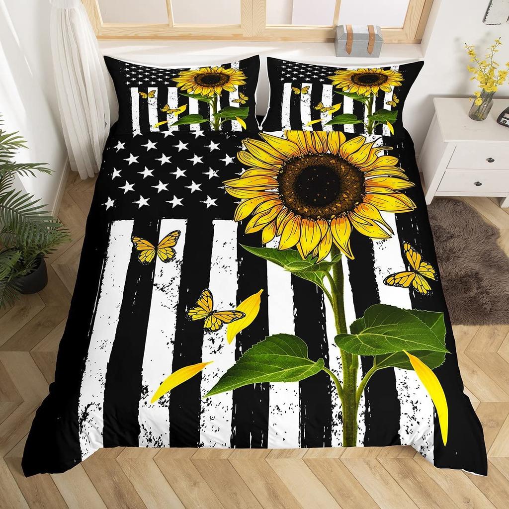 Botanischer Blumendruck Bettbezug Schlafzimmer Dekoration Geschenk Bettwäsche-Set Für Kinder Jugendliche Erwachsene Mit 2 Kissenbezügen (Steppdecke nicht im Lieferumfang enthalten)