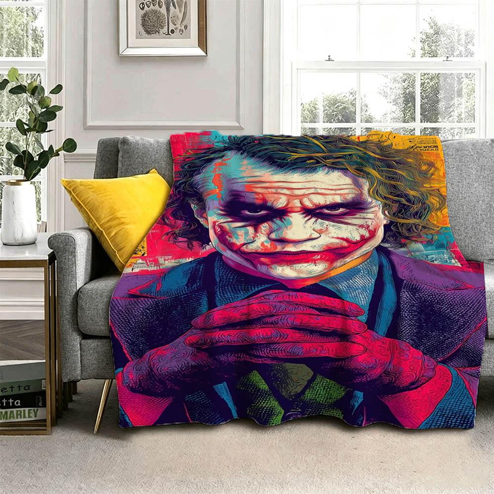 Superhero Laughing J-Joker Movie 3D Flannel Blanket Soft Throw Blanket Art For Home Decor Bedroom Bed Sofa Picnic Fans Gift