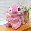 Plush Rose Pink Toy Stuffed Animal Doll Cartoon Decoration Gift Kids