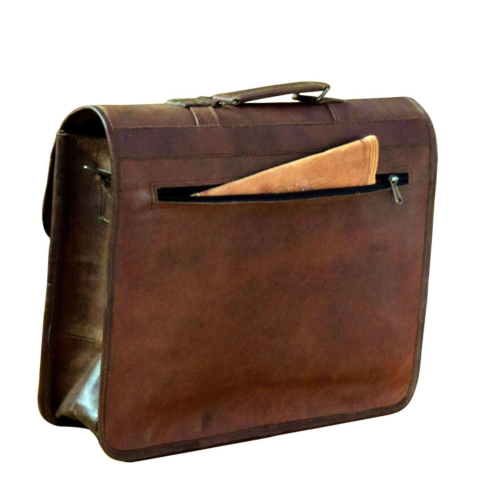 Винтажная сумка-портфель из козьей кожи — фото 4