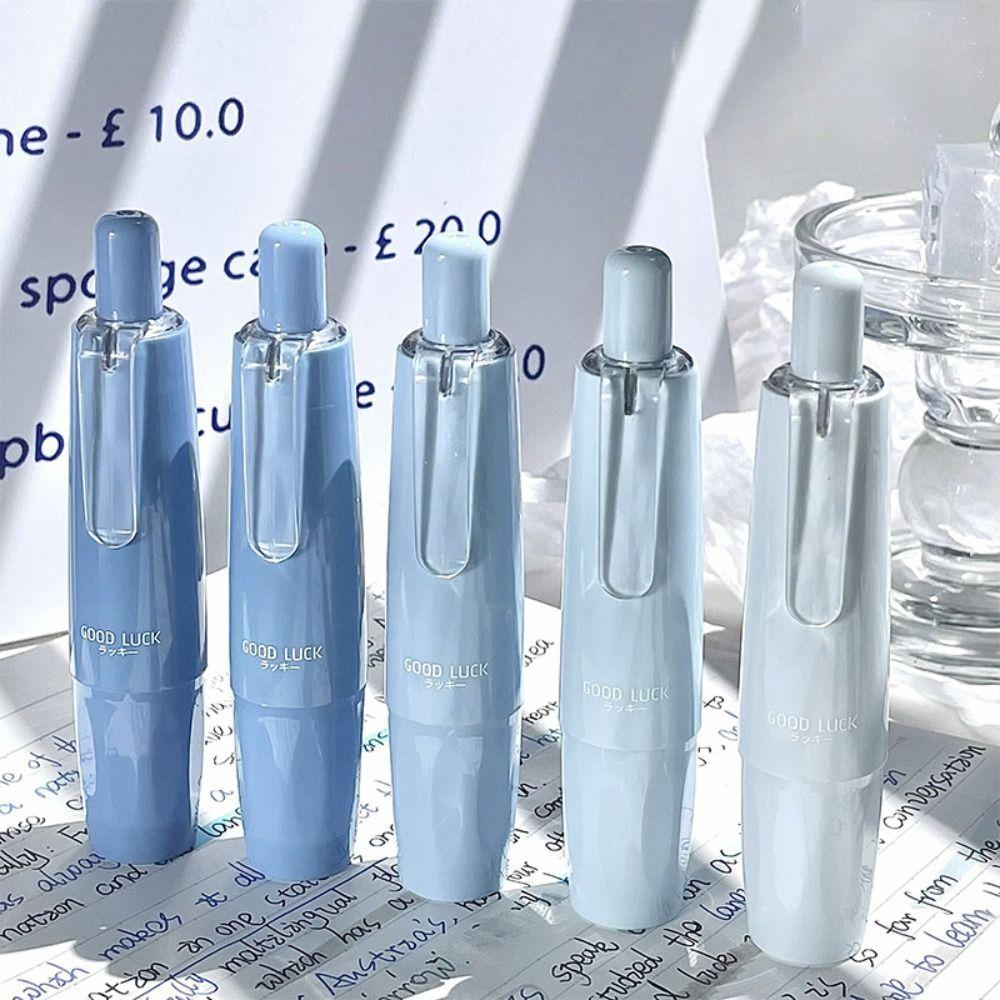 Candy Color Press Replaceable Core Correction Tape Adorable Pen Shape Corrector Students Altered Tools School Office Supplies