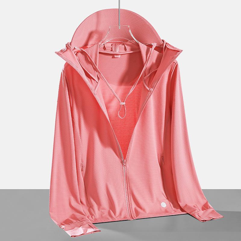 Ice-feeling sunscreen clothes men's and women's coats summer thin quick-drying breathable removable large brim UV-proof skin clothes
