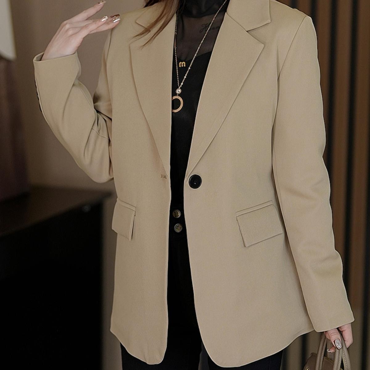 Женский осенне-зимний повседневный костюмный пиджак в корейском стиле - Рекомендуется в маленьком размере 3XL (Suggest 160-175 jin)