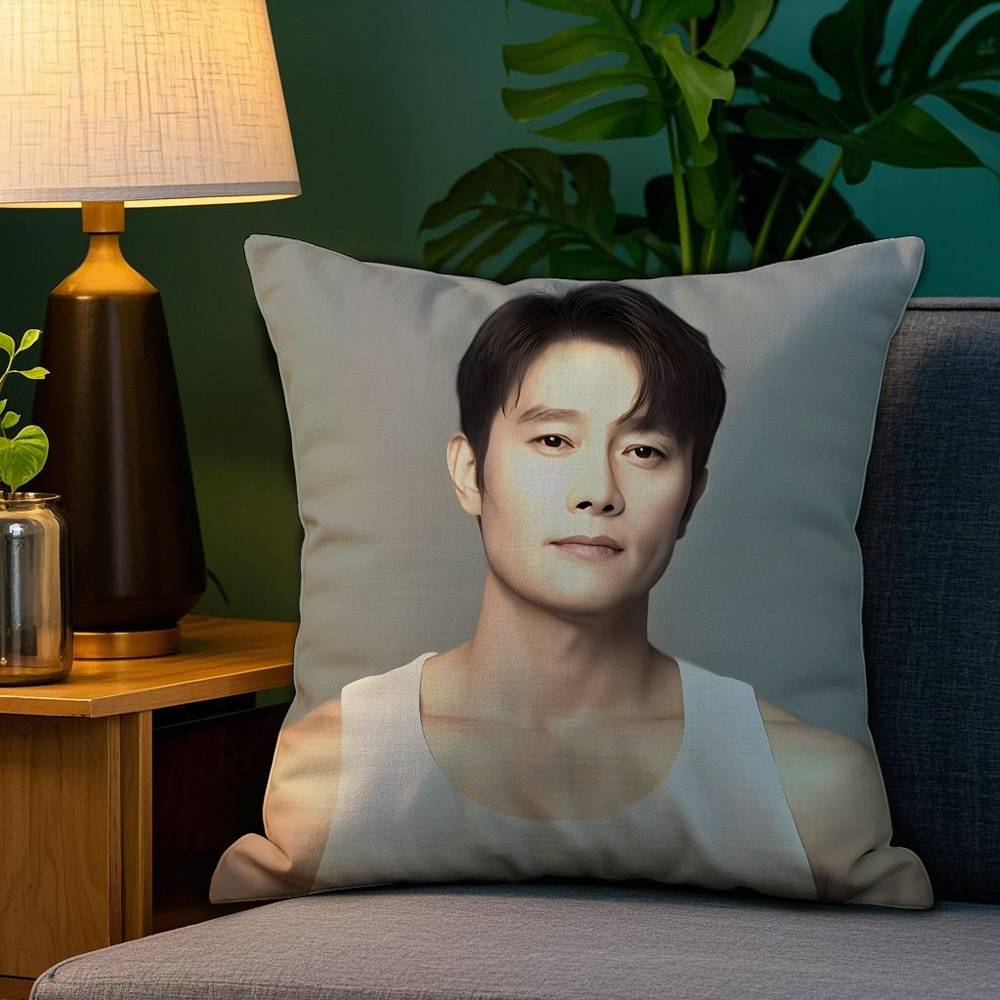 

Musife LLee BByung HHun actor Pillow Case Antidustmite Pillowcase Invisible zipper silky short plush Sofa cushion cover 30X30cm