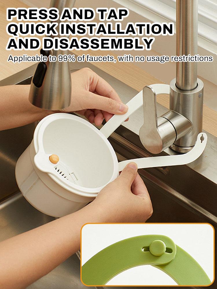 1PC Panier Passoire Suspendu Créatif pour Évier Couvercle Inférieur Ouvrable Égouttage Rapide Filtre à Déchets de Cuisine Multifonctionnel Détachable