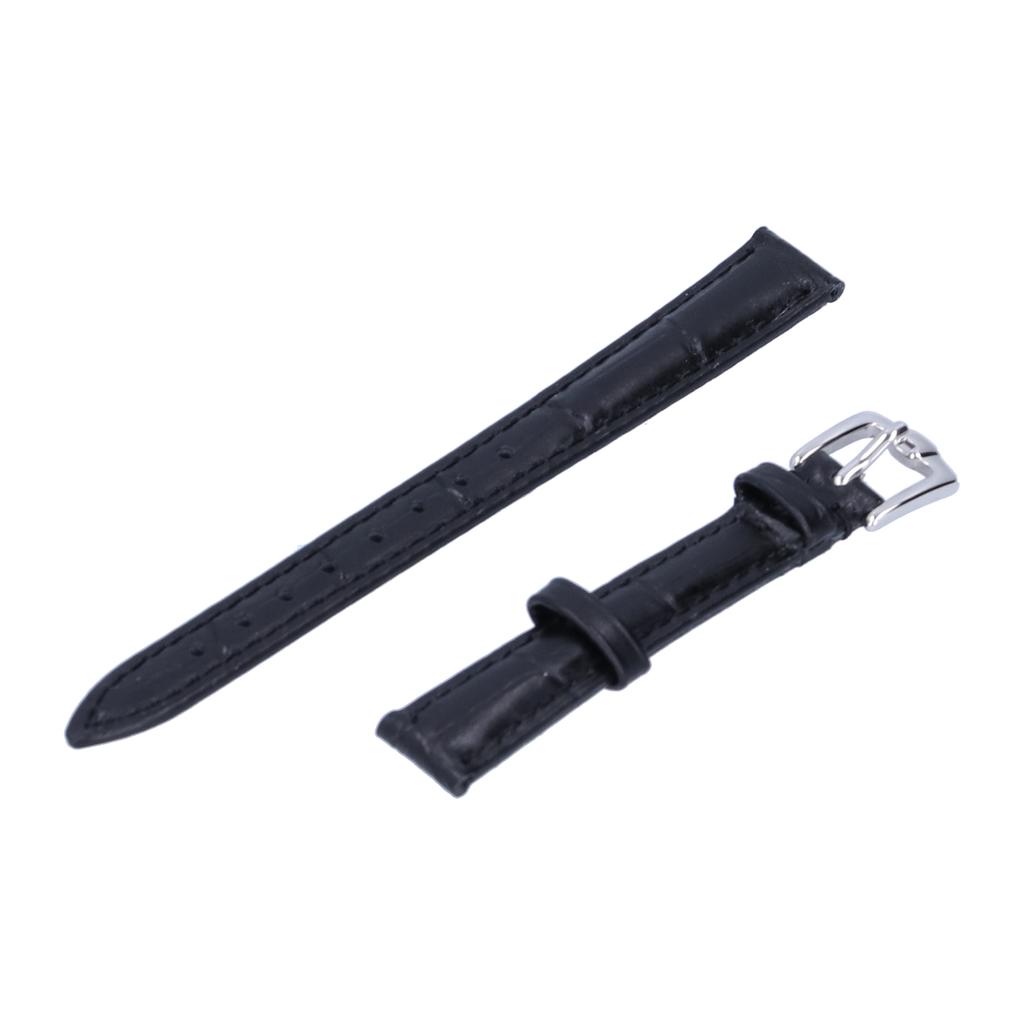 Pasek do zegarka z klamrą szpilkową Zamienny Pasek do zegarka Unisex Części zamienne Akcesorium Czarny16mm / 0.63in