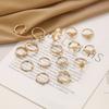 Ensemble de 16 bagues pour femmes à la mode - Bague pour femme Bague en métal Bague brillante Bague en métal Cadeau de vacances