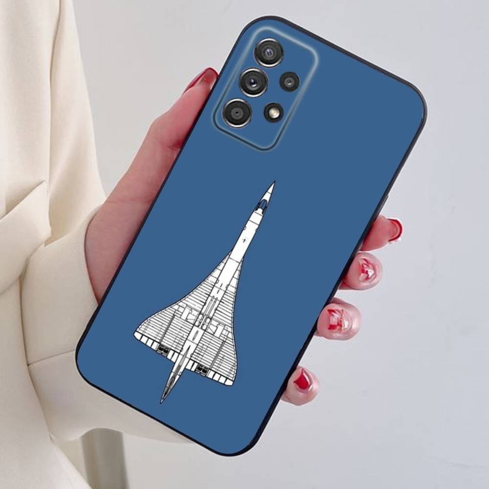 Concorde Air France Phone Case For Samsung S24,21,22,23,30,Ultra,20,Plus,Note,10,9,Black Soft Silicone Case