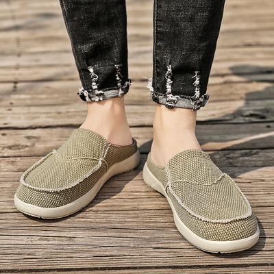 Large Size Lazy Shoes, Half Slippers, Men's Light Outdoor Men's Casual Bag Head, One Foot, Fashionable Trendy Shoes