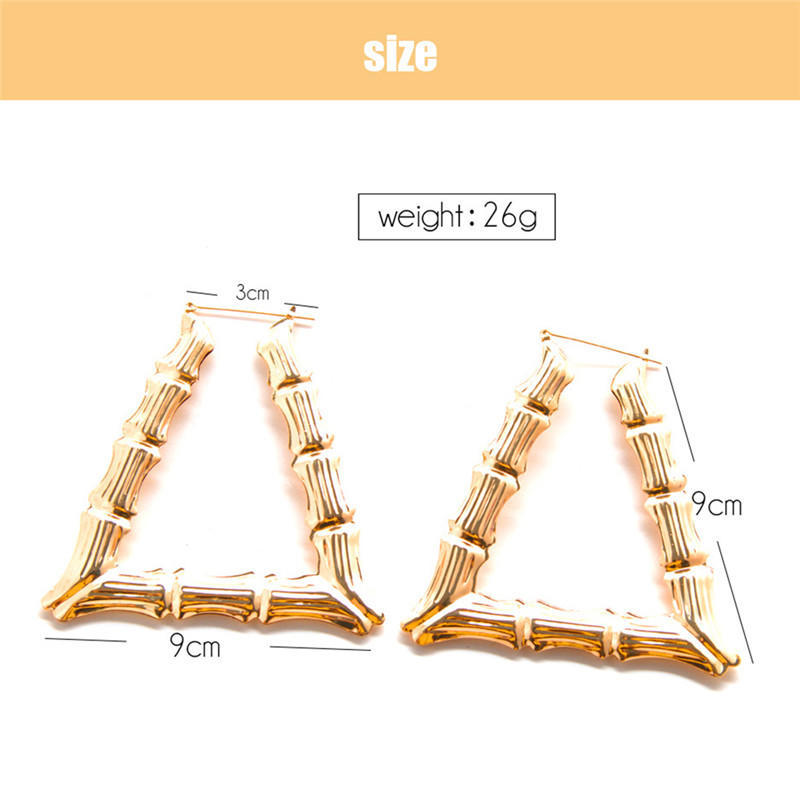Large Bamboo Earrings Hip-Hop Earrings Ladies Hoop / Hoops Ear Circle