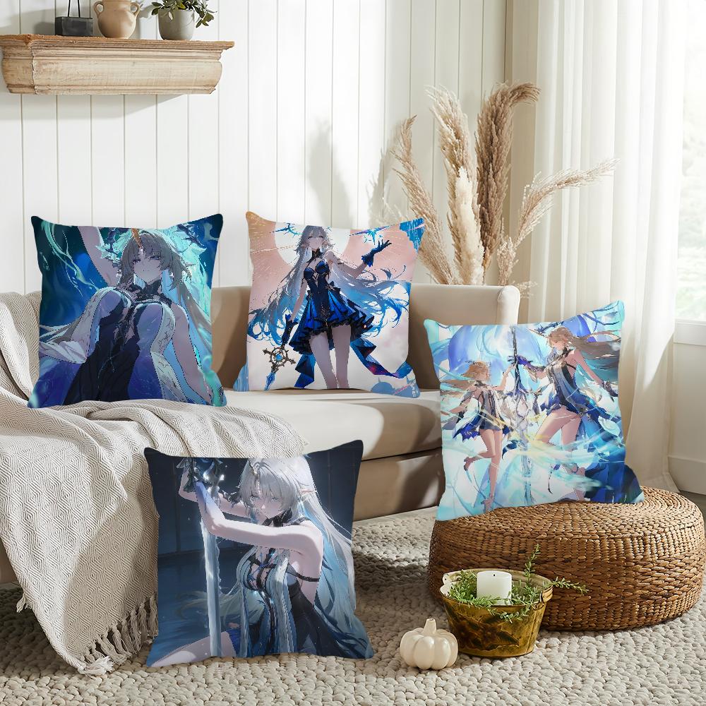 Wuthering Waves Fleurdelys Pillow Case Home Decoration Cushion Cover Suitable For Bedroom Car Office Sofa