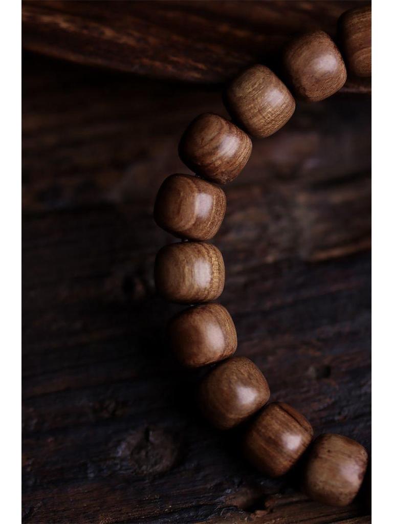 Authentisches indisches Sandelholz Tierkreiszeichen Buddhistische Gebetsperlen Armband