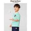 PawinPaw Kids' Striped Cartoon Bear Short-Sleeve T-Shirt