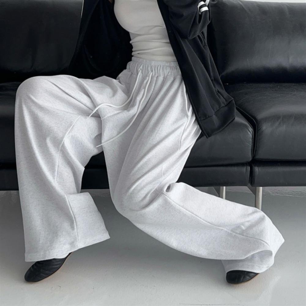 New Arrivals Open Run Women Retro Lettering Maxi Wide Pants