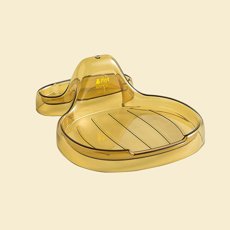 1Pc Household Pot Lid Holder with Drip Tray Kitchen Countertop Pot Lid Organizer No Drilling Required Stand Storage Accessory