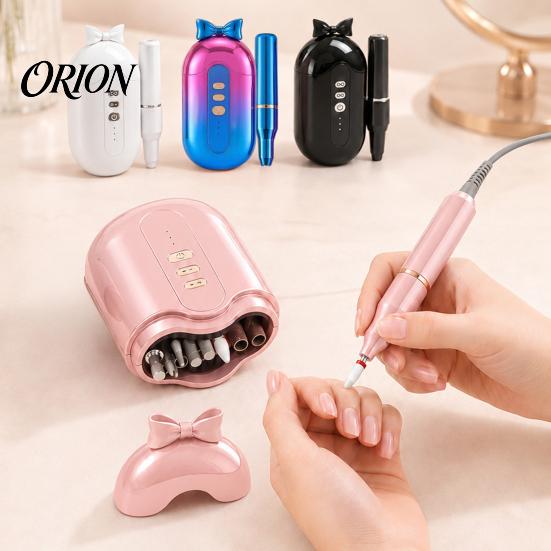 Cordless Nail Polishing Pen Electric Drill Machine with Bit Storage Case, 17000RPM Portable File Tool Kit for Trimming, Professional Manicure Pedicure