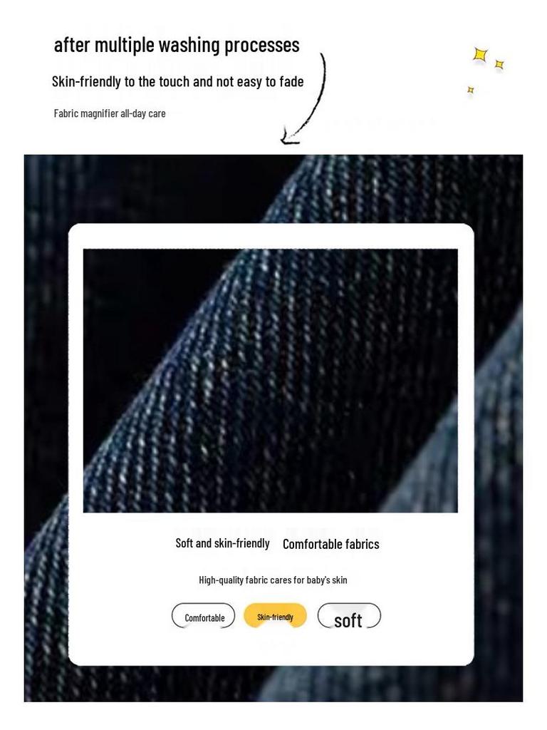 Trendige Jungen-Casual-Jeans mit geradem Bein - Weiche und lockere Passform für Frühling und Herbst