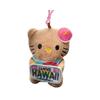 Adorable Kt Cat Plush Toy With Cartoon Pineapple Print Dress Mini Keychain Accessory