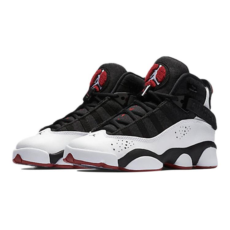 (GS) Air Jordan 6 Rings 'Black White Gym Red' Kids' 323419-012
