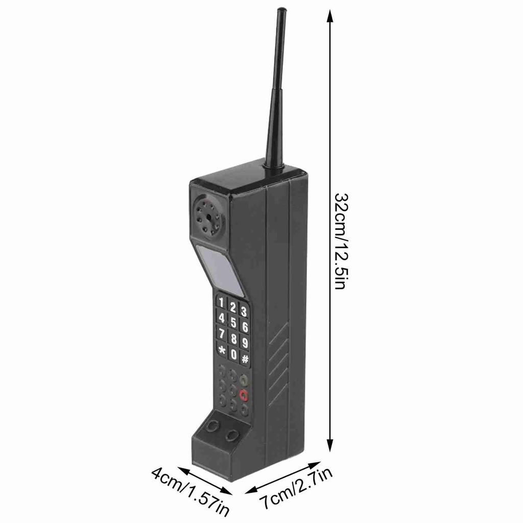 Retro cihlový mobilní telefon Model Ozdoba Železný Staromódní Simulace Model mobilního telefonu Stolní dekorace pro fotografické rekvizity