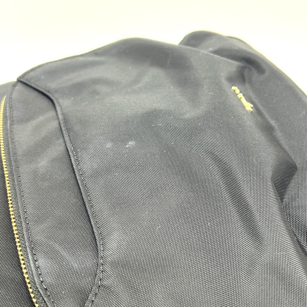 Agnes B. FT03A-07 Logo Bag Backpack GoldHardware Backpack Nylon Black
