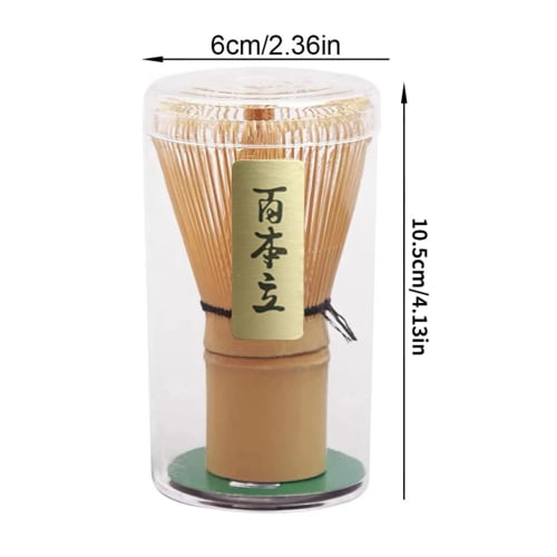 100-Stand Bamboo Chasen Whisk for Matcha Powder, a Traditional Craft for Tea Ceremony, Compact, Lightweight, Easy To Use, Quick Drying, and Reusable