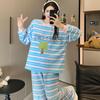 2025 new Autumn Winter cute Cartoon Pajamas Sets for Women Warm Thicken Pajama Long Sleepwear young Girl pyjamas Coral Fleece Homewear Clothes