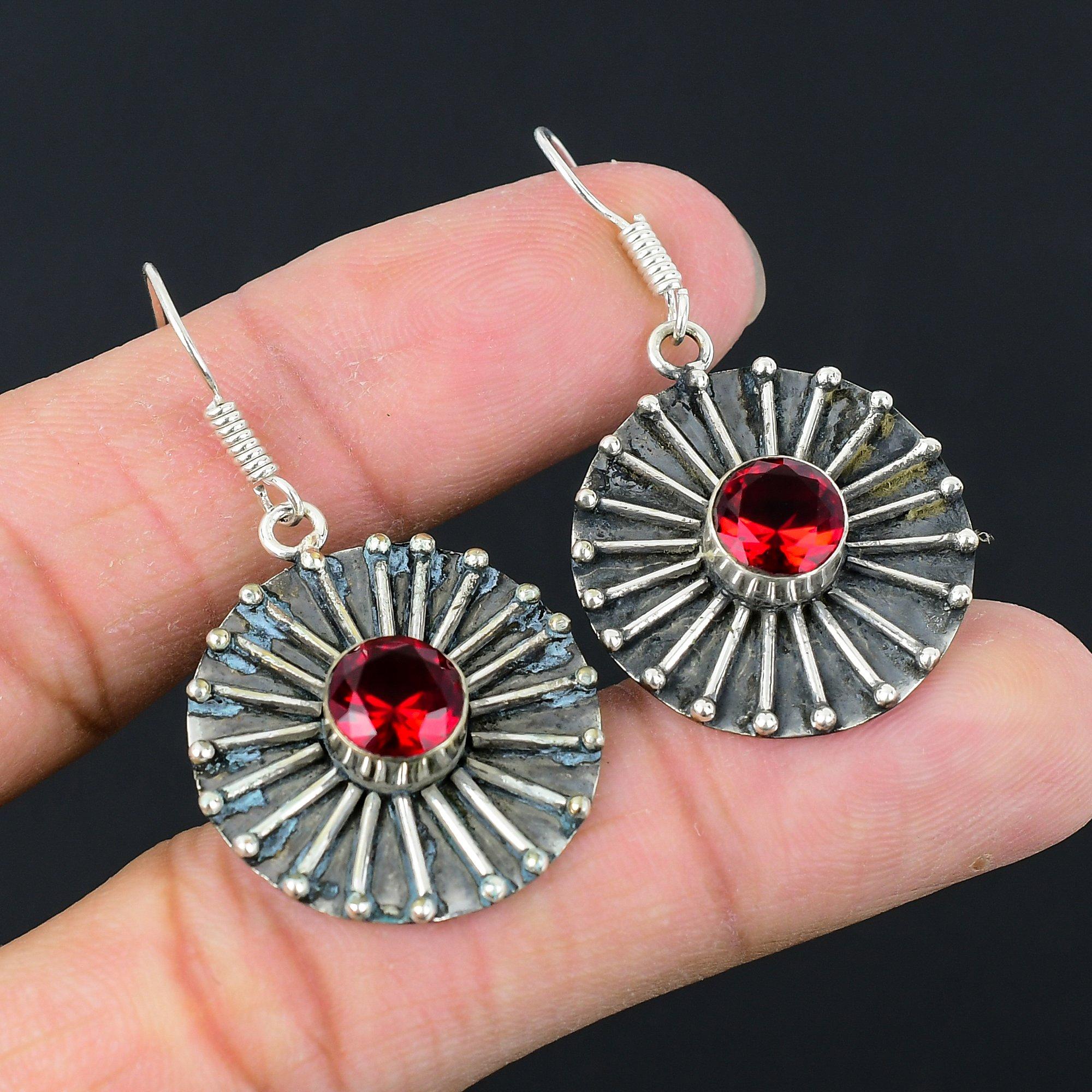 

Натуральный мозамбикский гранат драгоценный камень 925 серебро серьги-капли/висюльки для женщин