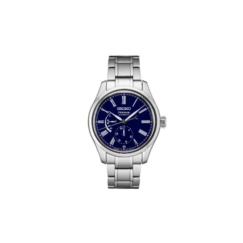 

SEIKO Moon See Blue Enamel Steel Strap Men s Watch Mechanical Movement Steel Strap Men s Watch Blue Dial SPB091